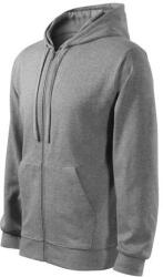 MALFINI 410 Malfini Trendy Zipper férfi pulóver sötétszürke melírozott - 3XL (4101218)
