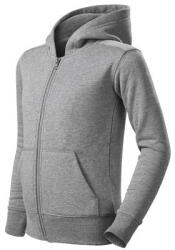 MALFINI 412 Malfini Trendy Zipper gyerek felső sötétszürke melírozott - 146 cm/10 éves (4121211)
