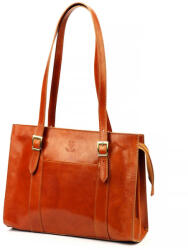 Florence 54 konyak női bőr válltáska 36 x 27 x 12 cm (56225)