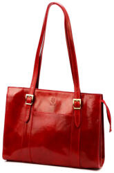 Florence 54 piros női bőr válltáska 36 x 27 x 12 cm (56222)