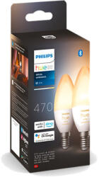 Philips Смарт крушки Philips - Hue, 5.2W, E14, B39, 2 броя, dimmer (871951435673300)