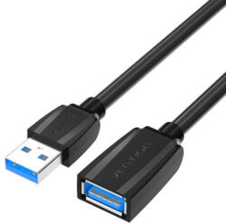 Vention USB 3.0, (hosszabbító, fekete), 1, 5m, kábel (VAS-A45-B150)