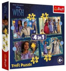 Trefl 4 az 1-ben puzzle (35, 48, 54, 70 db-os) - Disney Wish - Dreams come true (34649) (34649)