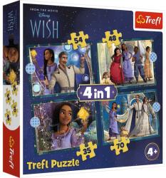 Trefl Disney Wish: Kívánság 4 az 1-ben puzzle - Trefl (34649)