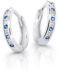 Cutie Jewellery Cercei rotunzi fermecători din aur alb C3342-80-X-2 albastru