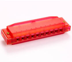 Hohner Happy Color szájharmonika, áttetsző piros
