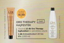  FA43 FANOLA ORO Therapy hajfesték 12 db + ORO Therapy 6% Aktivátor 1000ml AKCIÓ ()