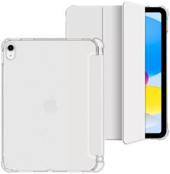ZONE TP SC Pen Holder Hybrid Smart Case mappa tok közepesen ütésálló érintőceruza tartó érintőceruza nélkül színes átlátszó hátlap Apple iPad 10.9 (2022) ezüst