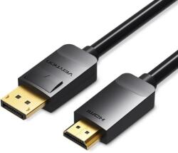 Vention Displayport - HDMI, (fekete), 2m, kábel