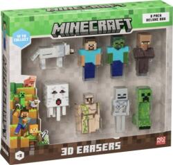 Mojang Studios 8 darabos Minecraft 3D radírfigura készlet 5cm - A Verzió (MC4070A)