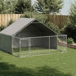 vidaXL Открита кучешка колиба с бягаща пътека 3x3x1, 9 m (3329240)