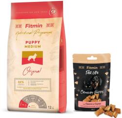 Fitmin FITMIN Medium Puppy 12kg + Fitmin For Life Keksz kutyáknak és macskáknak 50g mix ízek INGYENESEN