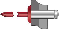 Bralo Pop-nituri Standard Cap Bombat Maron Cupru, Aluminiu/ Otel - 4.8 X 16 X 9.5, Ral 6020 (BR.101C01481611S)