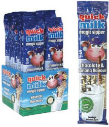 Quick Milk csoki-banán ízű ízesített szívószál - 30g - kamraellato