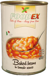 Foodex Fehér bab paradicsomos mártásban - 400g