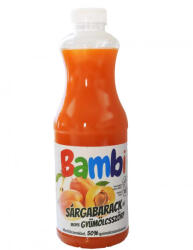 Bambi light sárgabarack ízű gyümölcsszörp - 1000ml