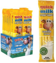 Quick Milk vanília ízű ízesített szívószál - 30g - kamraellato