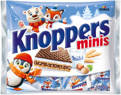 Knoppers Minis töltött ostya kakaós tejbevonóval félig mártva - 200g