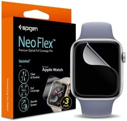 Apple Watch 4-5 (40 mm), Kijelzővédő fólia (az íves részre is! ), Spigen Neo Flex HD, Clear Prémium, 3 db / csomag