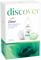 Dove Discover ajándékcsomag (tusfürdő 250 ml + szappan 90 g + fürdőpamacs)