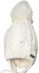  Minimanó téli kötött sapka (50-52) - Törtfehér