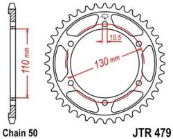 Jt Sprockets Cink Standard Hátsó Láncszem 479 - 530 JT SPROCKETS Erőátviteli alkatrész Lánc, lánckerék, láncszett Hátsó lánckerék