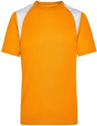 James & Nicholson (Daiber) Tricou alergare pentru bărbați cu mânecă scurtă JN397 - Oranj / albă | XXL (1-JN397-151197)