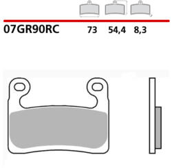 BREMBO Racing Karbon-Kerámia Fékbetétek - 07GR90RC BREMBO Futómű és fék alkatrész Fékbetét (tárcsafék)