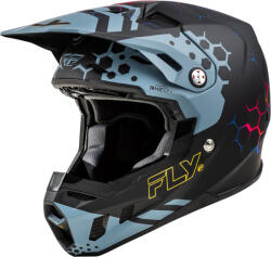 FLY Racing RACING Formula CC Tektonikus Sisak - Matt Fekete/Pala FLY Sisakok és ruházat Offroad sisak