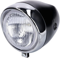 OEM Standard Fényszóró kerek 130mm fekete veterán járművekhez, Puch OEM Standard Elektronika Lámpa, fényszóró, index Fényszóró (OEM)