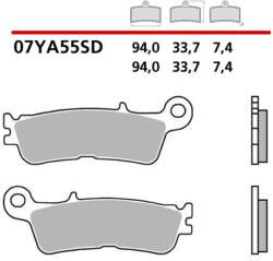 BREMBO Szinter Fékbetétek 07YA55SD BREMBO Futómű és fék alkatrész Fékbetét (tárcsafék)