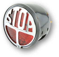 SHIN YO LED hátsó lámpa STOP, piros üveg, fekete fém házban SHIN YO Elektronika Lámpa, fényszóró, index Hátsó lámpa (tuning)