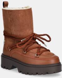 Tommy Hilfiger hócipő REAL SHEARLING LACE-UP SNOWBOOT barna, FW0FW08085 - barna Női 39
