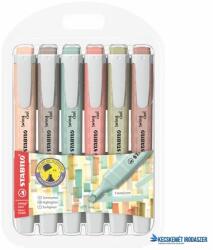 STABILO Szövegkiemelő készlet, 1-4 mm, STABILO "Swing cool NatureCOLORS", 6 különböző szín (TST275609) - kecskemetirodaszer