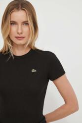 Lacoste pamut póló fekete - fekete 32