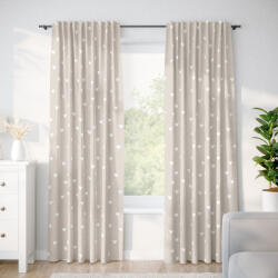 Goldea draperie 100% bumbac - inimioare pe latte 180x150 cm