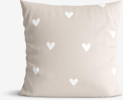 Goldea față de pernă 100% bumbac - inimioare pe latte 70 x 70 cm
