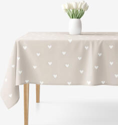 Goldea față de masă 100% bumbac - inimioare pe latte 80 x 80 cm Fata de masa