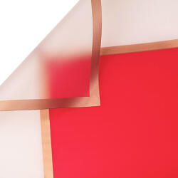 Valex Decor Áttetsző keretes matt fólia ív 58 x 58cm - Piros (GB58-40)