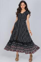 RohBoutique Rochie maxi neagra cu buzunare, Roh DR4663