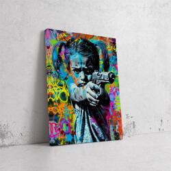  Kislány Harcban - Pop Art Vászonkép (596973)