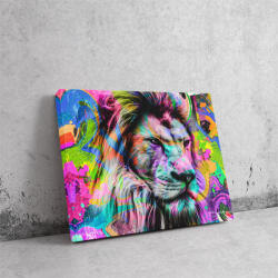  Büszke Oroszlán Tekintete - Pop Art Vászonkép (128541)
