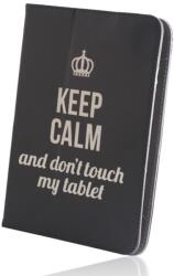 Univerzális tablet könyvtok, mintás, 9"-10", Keep calm