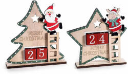 Decorer Set 2 calendare Craciun lemn 17x4x18 cm (A51.53.29)