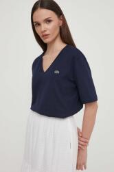 Lacoste pamut póló női, sötétkék - sötétkék 38