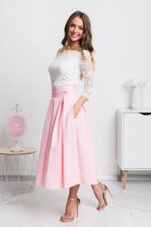 Parisse Világos rózsaszín A-vonalú midi szoknya Méret: XL