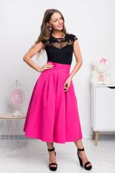 Parisse Ciklámen A-vonalú midi szoknya Méret: XXXL