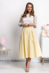 Parisse Sárga A-vonalú midi szoknya Méret: L