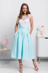 Parisse Világoskék A-vonalú midi szoknya Méret: S