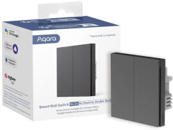 Aqara H1, 2 gombos Zigbee csillárkapcsoló (csak fázis), szürke